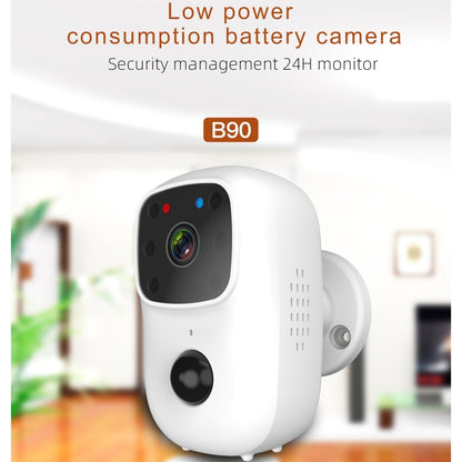 B90 Low-power Battery Surveillance Camera, Support Two-way Intercom, TF Card, PIR Human Body Induction by bashfashion