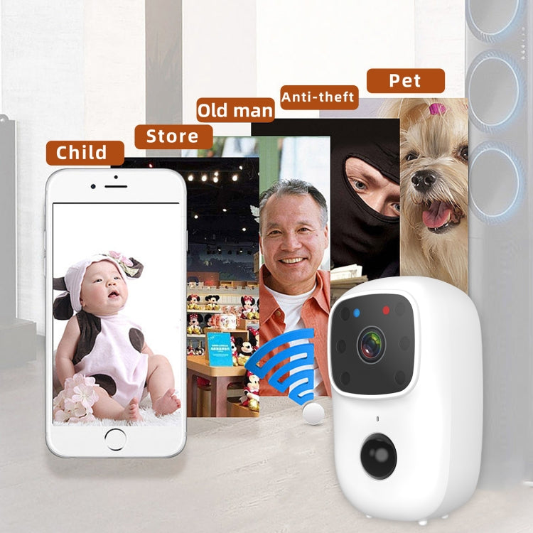 B90 Low-power Battery Surveillance Camera, Support Two-way Intercom, TF Card, PIR Human Body Induction by bashfashion