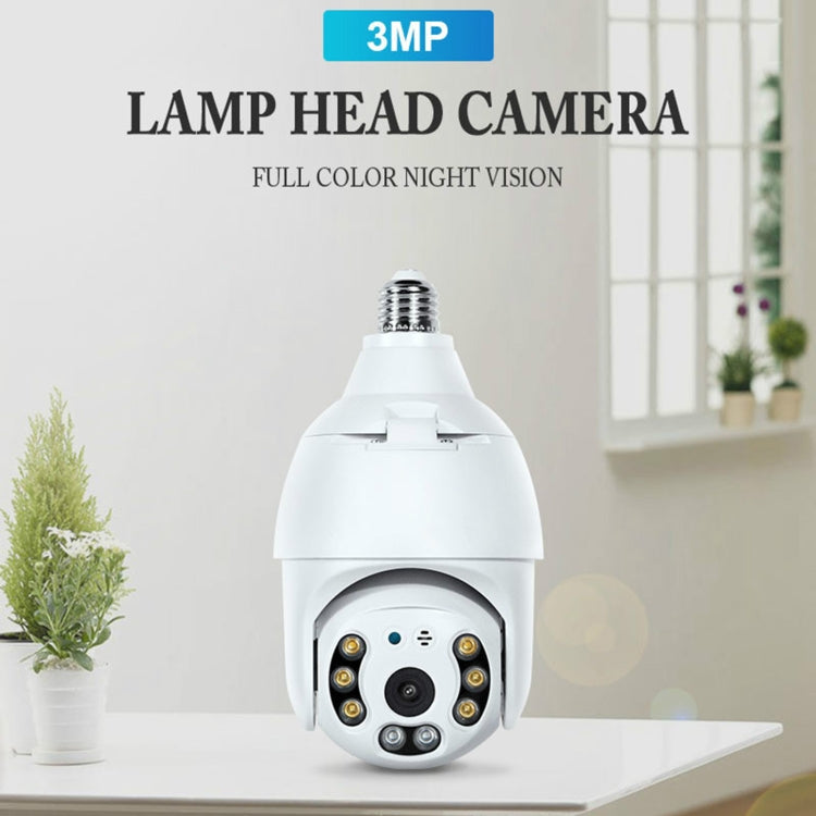 DP18 3.0MP Smart WiFi 1080P HD Outdoor Network Light Bulb Camera, Support Infrared Night Vision & Motion Detection & TF Card by bashfashion