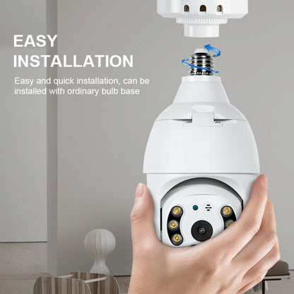 DP18 3.0MP Smart WiFi 1080P HD Outdoor Network Light Bulb Camera, Support Infrared Night Vision & Motion Detection & TF Card by bashfashion