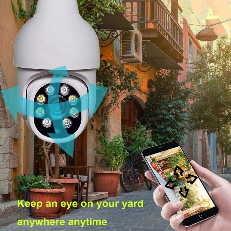 DP19 Smart WiFi HD Outdoor Network Light Bulb Camera, Support Infrared Night Vision & Motion Detection & TF Card by bashfashion