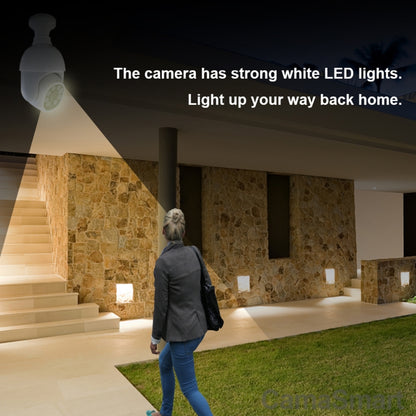 DP19 Smart WiFi HD Outdoor Network Light Bulb Camera, Support Infrared Night Vision & Motion Detection & TF Card by bashfashion