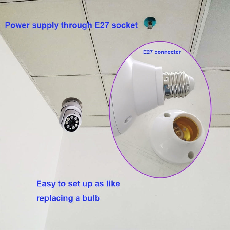 DP19 Smart WiFi HD Outdoor Network Light Bulb Camera, Support Infrared Night Vision & Motion Detection & TF Card by bashfashion