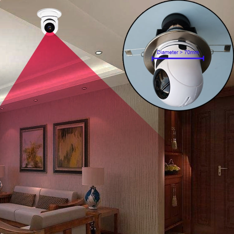 DP17 2.0 Million Pixels Dual Light Source Smart Dual-band WiFi 1080P HD Outdoor Network Light Bulb Camera, Support Infrared Night Vision & Two-way Audio & Motion Detection & TF Card by bashfashion