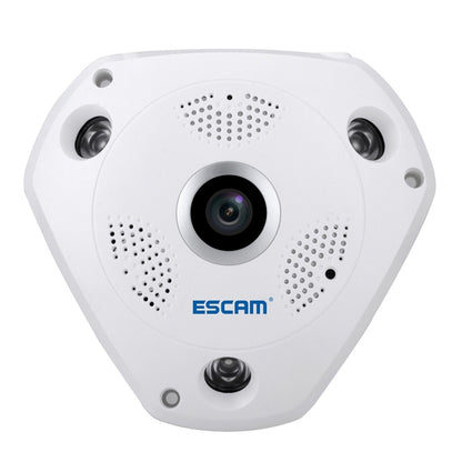 ESCAM Shark QP180 960P 360 Degrees Fisheye Lens 1.3MP WiFi IP Camera, Support Motion Detection / Night Vision, IR Distance: 10m by ESCAM
