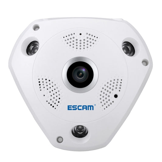 ESCAM Shark QP180 960P 360 Degrees Fisheye Lens 1.3MP WiFi IP Camera, Support Motion Detection / Night Vision, IR Distance: 10m by ESCAM