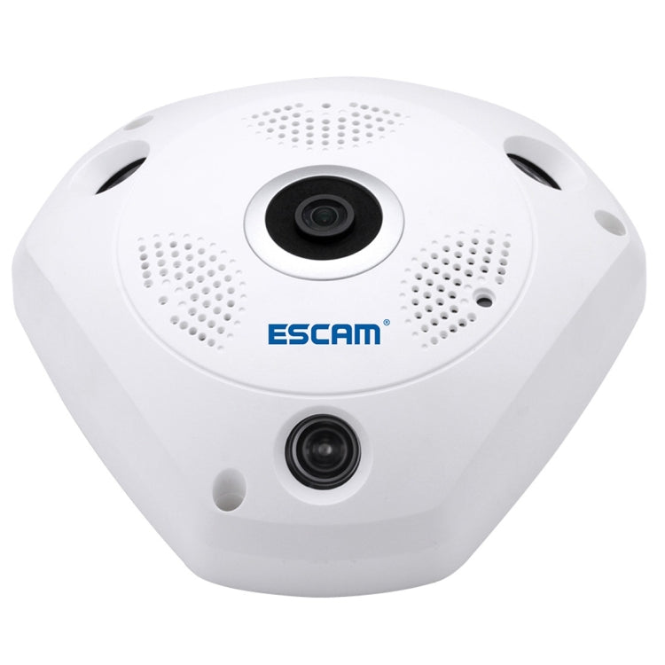 ESCAM Shark QP180 960P 360 Degrees Fisheye Lens 1.3MP WiFi IP Camera, Support Motion Detection / Night Vision, IR Distance: 10m by ESCAM