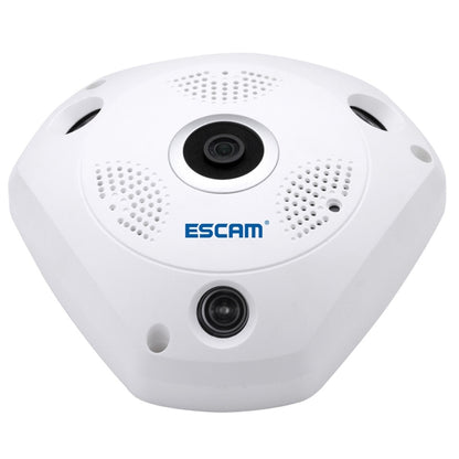 ESCAM Shark QP180 960P 360 Degrees Fisheye Lens 1.3MP WiFi IP Camera, Support Motion Detection / Night Vision, IR Distance: 10m by ESCAM