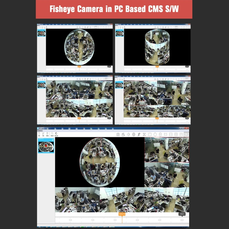 ESCAM Shark QP180 960P 360 Degrees Fisheye Lens 1.3MP WiFi IP Camera, Support Motion Detection / Night Vision, IR Distance: 10m by ESCAM