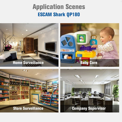 ESCAM Shark QP180 960P 360 Degrees Fisheye Lens 1.3MP WiFi IP Camera, Support Motion Detection / Night Vision, IR Distance: 10m by ESCAM