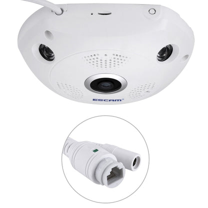 ESCAM Shark QP180 960P 360 Degrees Fisheye Lens 1.3MP WiFi IP Camera, Support Motion Detection / Night Vision, IR Distance: 10m by ESCAM
