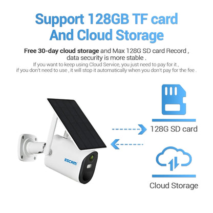 ESCAM QF290 HD 1080P WiFi Solar Panel IP Camera, Support Motion Detection / Night Vision / TF Card / Two-way Audio by ESCAM