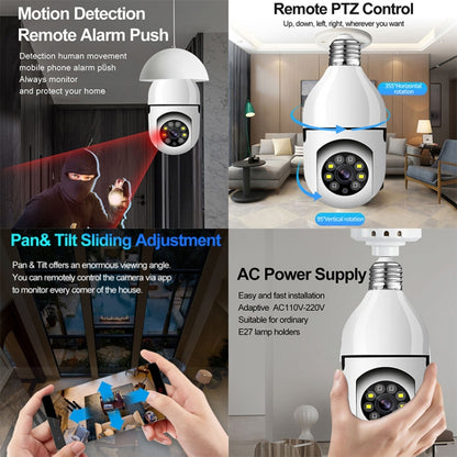 GA-C11 1080P 2MP 5G Dual Frequency Two-way Voice Intercom Bulb Camera (White) by bashfashion