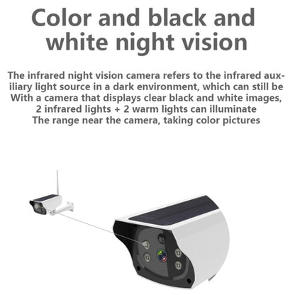 VESAFE Y4P Outdoor HD 1080P Solar Power Security IP Camera, Support Motion Detection & PIR Wake up, IP66 Waterproof(White) by bashfashion