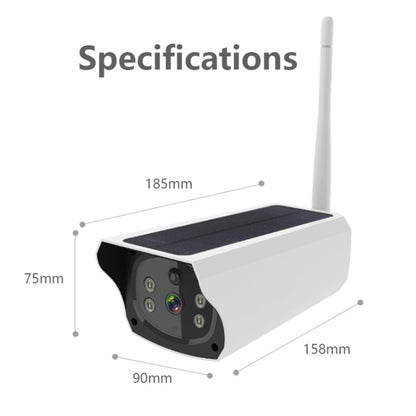 VESAFE Y4P Outdoor HD 1080P Solar Power Security IP Camera, Support Motion Detection & PIR Wake up, IP66 Waterproof(White) by bashfashion