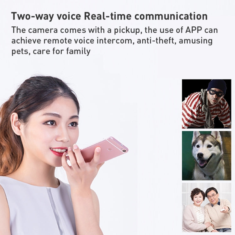GH3 WiFi Smart Surveillance Camera with Magnet Mount, Support Night Vision / Two-way Audio(White) by bashfashion