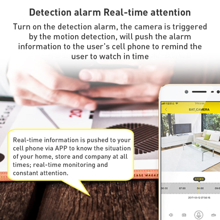 GH3 WiFi Smart Surveillance Camera with Magnet Mount, Support Night Vision / Two-way Audio(White) by bashfashion