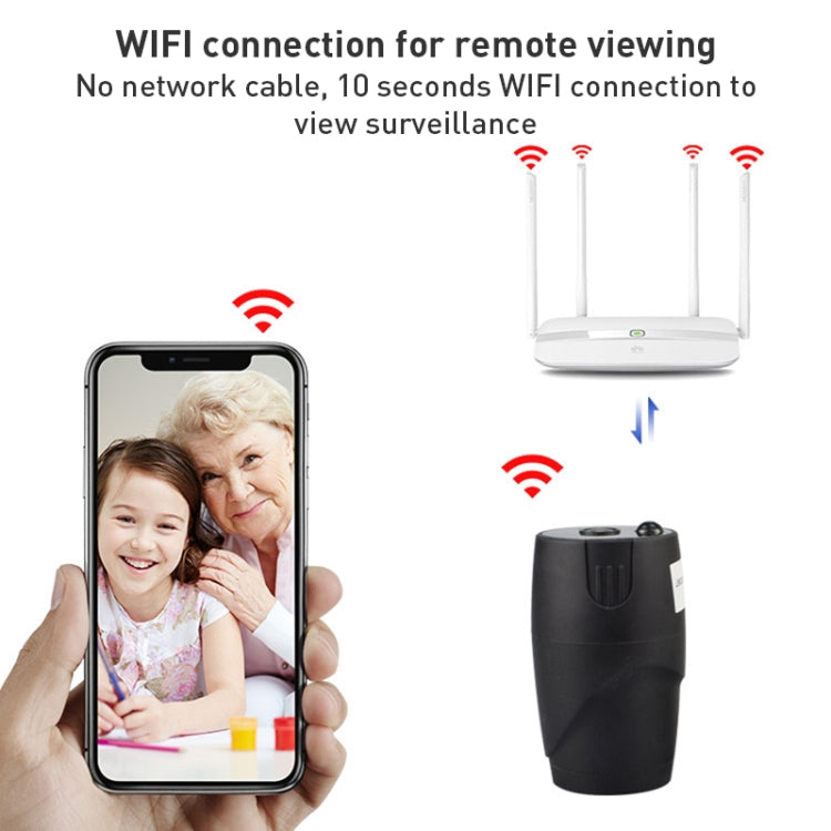 GH6 WiFi Smart Surveillance Camera, Support Night Vision / Two-way Audio(Black)