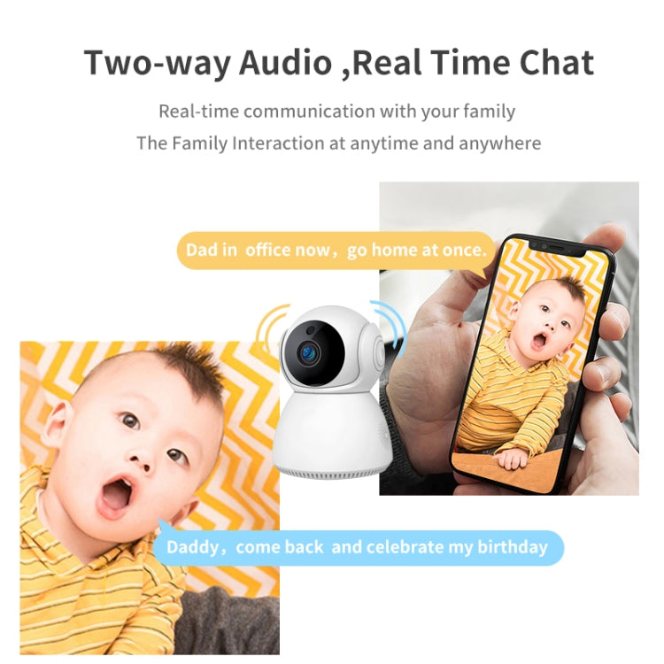 YT24 V380 1.0MP Pan-tilt IP Camera WiFi Smart Security Camera, Support TF Card / Two-way Audio / Motion Detection / Night Vision(EU Plug) by bashfashion