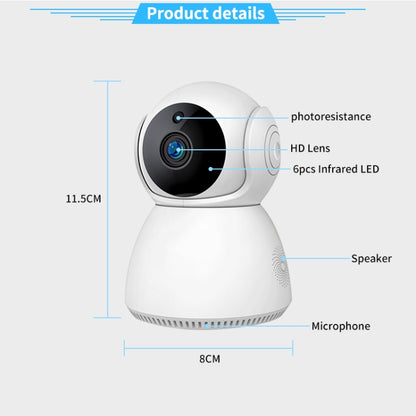 YT24 V380 1.0MP Pan-tilt IP Camera WiFi Smart Security Camera, Support TF Card / Two-way Audio / Motion Detection / Night Vision(EU Plug) by bashfashion