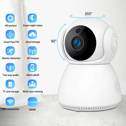 YT24 V380 3.0MP Pan-tilt IP Camera WiFi Smart Security Camera, Support TF Card / Two-way Audio / Motion Detection / Night Vision(US Plug) by bashfashion