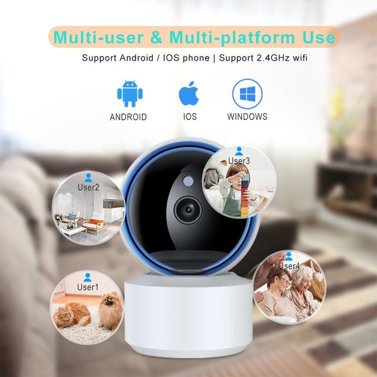YT50-2 3.0MP 360 Rotation IP Camera WiFi Smart Security Camera, Support TF Card / Two-way Audio / Motion Detection / Night Vision(UK Plug) by bashfashion