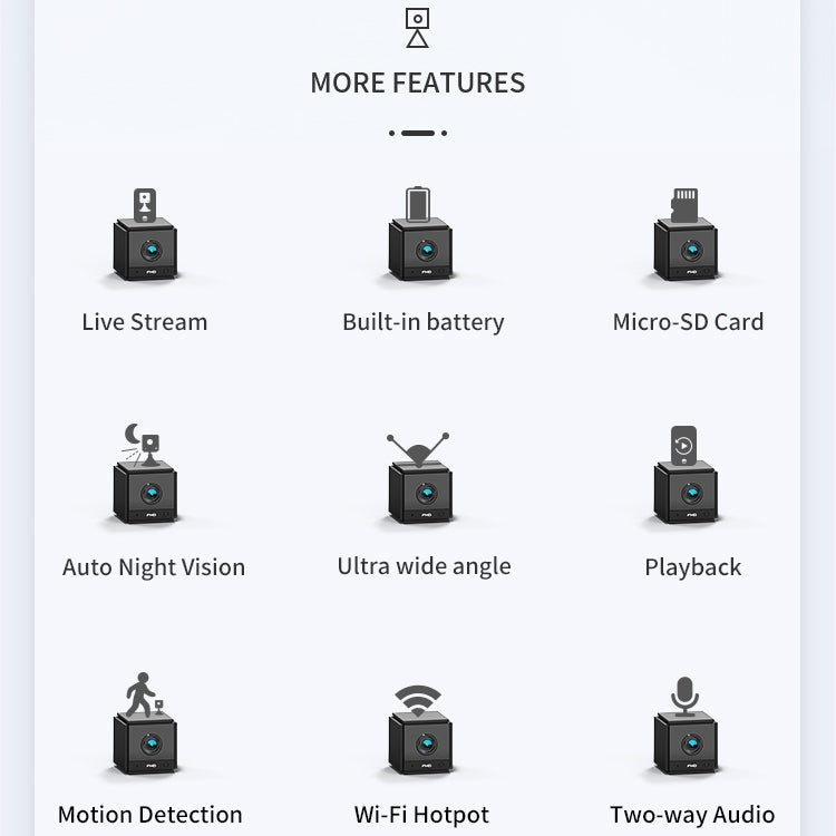 CAMSOY S20 1080P WiFi Wireless Network Action Camera Wide-angle Recorder with Mount (Black) by CAMSOY