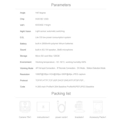 CAMSOY T9W5 1080P WiFi Wireless Network Action Camera Wide-angle Recorder by CAMSOY