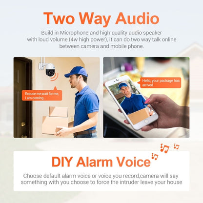 ESCAM QF218 1080P Pan / Tilt AI Humanoid Detection IP66 Waterproof WiFi IP Camera, Support ONVIF / Night Vision / TF Card / Two-way Audio, EU Plug by ESCAM