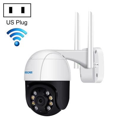 ESCAM QF218 1080P Pan / Tilt AI Humanoid Detection IP66 Waterproof WiFi IP Camera, Support ONVIF / Night Vision / TF Card / Two-way Audio, US Plug by ESCAM