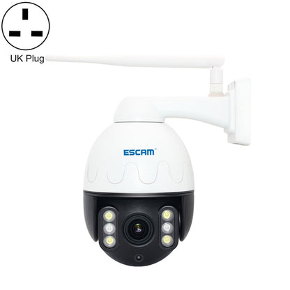 ESCAM Q5068 H.265 5MP Pan / Tilt / 4X Zoom WiFi Waterproof IP Camera, Support ONVIF Two Way Talk & Night Vision, UK Plug by ESCAM