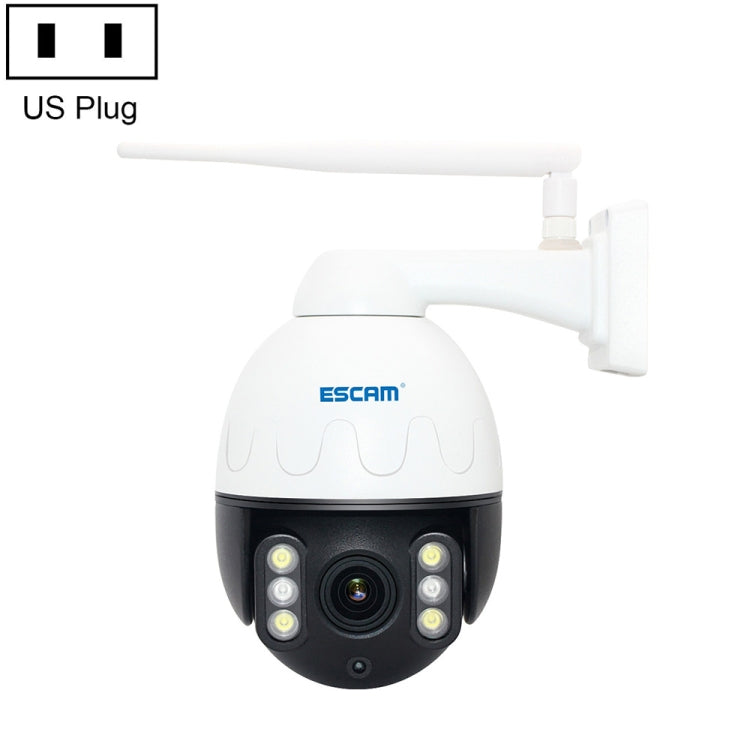ESCAM Q5068 H.265 5MP Pan / Tilt / 4X Zoom WiFi Waterproof IP Camera, Support ONVIF Two Way Talk & Night Vision, US Plug by ESCAM