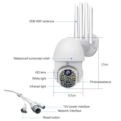 AL-63 2.0 Million Pixels 1080P HD WiFi IP Camera, Support Night Vision & Motion Detection & Two-way Intercom & TF Card, US Plug by bashfashion