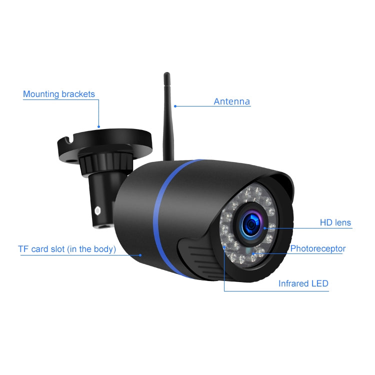 Q4 2.0 Million Pixels 1080P HD Wireless IP Camera, Support Motion Detection & Two-way Audio & Infrared Night Vision & TF Card, US Plug by bashfashion
