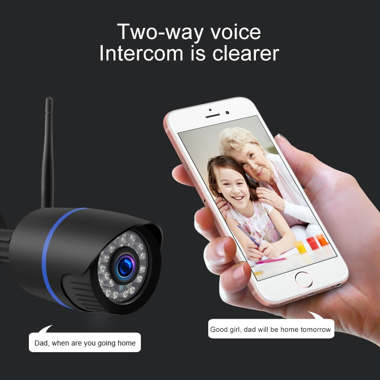 Q4 2.0 Million Pixels 1080P HD Wireless IP Camera, Support Motion Detection & Two-way Audio & Infrared Night Vision & TF Card, US Plug by bashfashion