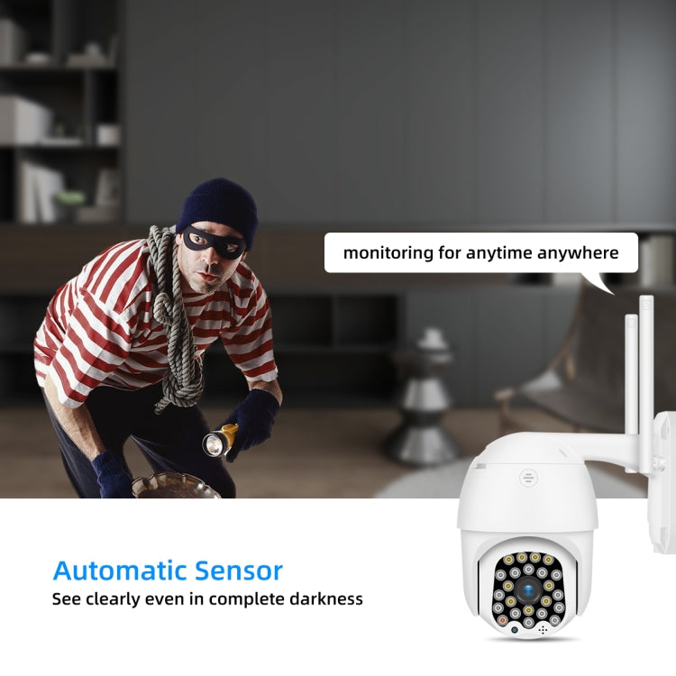 QX18 1080P HD WiFi IP Camera, Support Night Vision & Motion Detection & Two Way Audio & TF Card, EU Plug by bashfashion