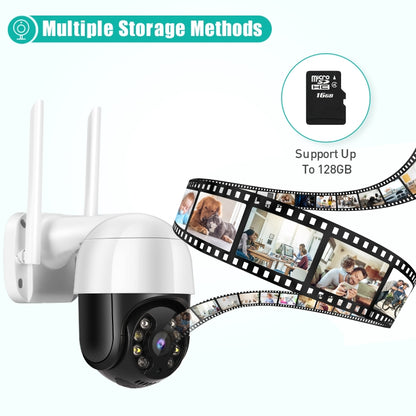 QX29 3.0MP HD WiFi IP Camera, Support Night Vision & Motion Detection & Two Way Audio & TF Card, EU Plug by bashfashion
