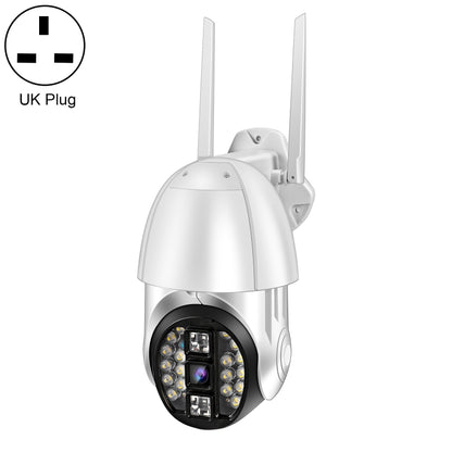QX33 1080P Panoramic PTZ 360 Degree Rotating WIFI Camera, Support Day and Night Full Color & Two-way Voice Intercom & Motion Detection Alarm & Video Playback & 64GB TF Card, UK Plug by bashfashion