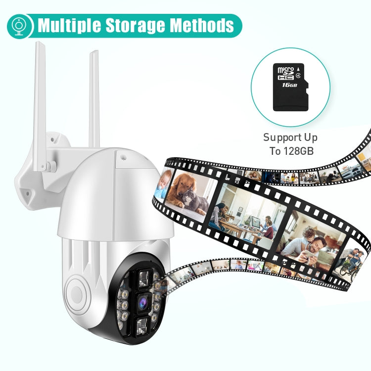 QX33 1080P Panoramic PTZ 360 Degree Rotating WIFI Camera, Support Day and Night Full Color & Two-way Voice Intercom & Motion Detection Alarm & Video Playback & 64GB TF Card, US Plug by bashfashion