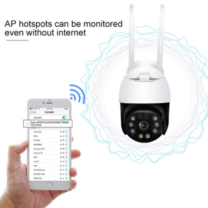 QX36 1080P 3.0MP 3.6mm Lens IP65 Waterproof PTZ 360 Degree Rotating WIFI Camera, Support Day and Night Full Color & Two-way Voice Intercom & Motion Humanoid Detection & Video Playback & 128GB TF Card, EU Plug by bashfashion