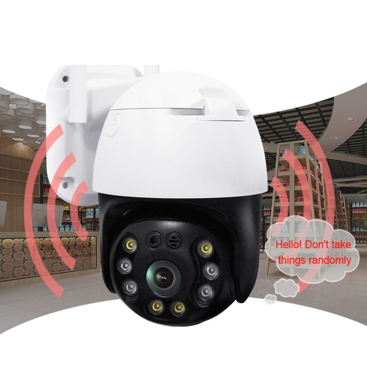 QX36 1080P 3.0MP 3.6mm Lens IP65 Waterproof PTZ 360 Degree Rotating WIFI Camera, Support Day and Night Full Color & Two-way Voice Intercom & Motion Humanoid Detection & Video Playback & 128GB TF Card, AU Plug by bashfashion