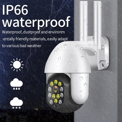 QX41 1080P 2.0MP Dual Lens IP66 Waterproof Panoramic PTZ WIFI Camera, Support Day and Night Full Color & Two-way Voice Intercom & Smart Alarm & Video Playback & 128GB TF Card, EU Plug by bashfashion