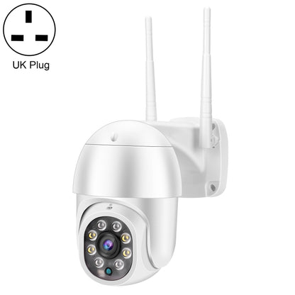 QX43-2 1080P 2.0MP Lens IP66 Waterproof PTZ Rotating WIFI Camera, Support Infrared Night Vision & Two-way Voice Intercom & Motion Detection & 128GB TF Card, UK Plug by bashfashion
