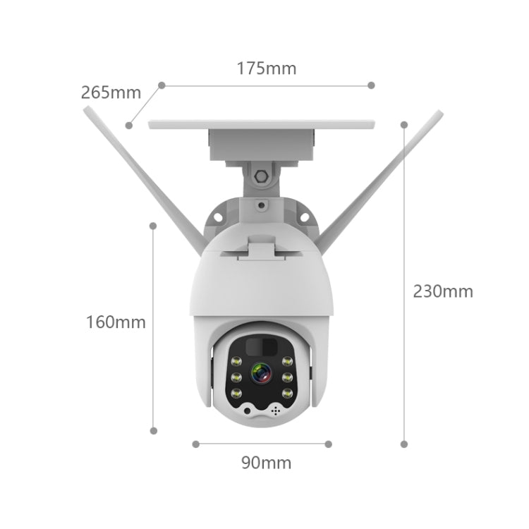 T21 1080P HD Solar Wireless IP Camera, Support Motion Detection & Infrared Night Vision & TF Card by bashfashion