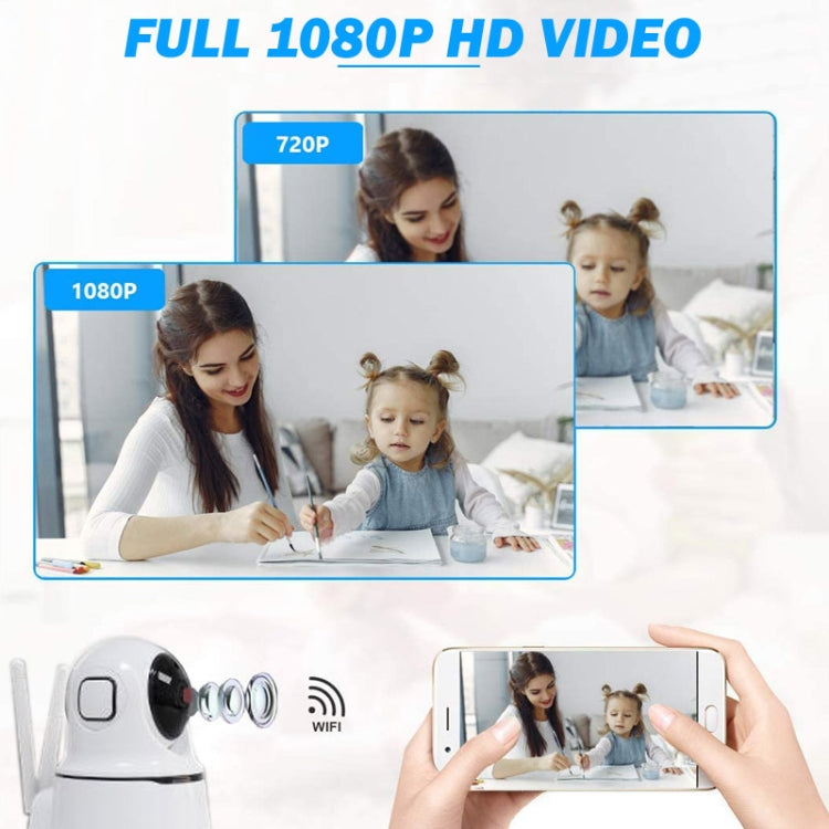 PAF200 2MP 1080P HD Wireless IP Camera, Support Motion Detection & Infrared Night Vision & TF Card(UK Plug) by bashfashion