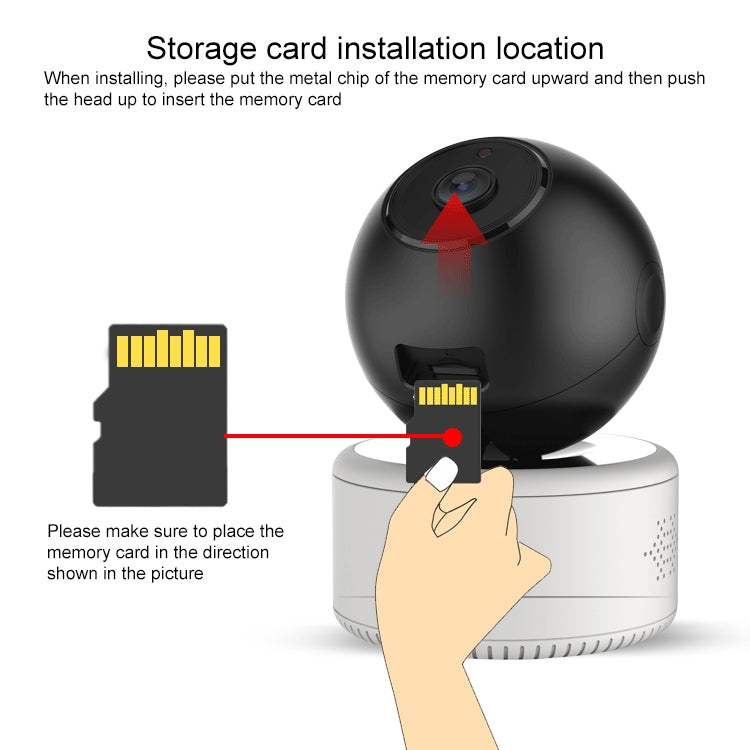 YT46 HD Wireless Indoor Network Shaking Head Camera, Support Motion Detection & Infrared Night Vision & Micro SD Card, UK Plug by bashfashion