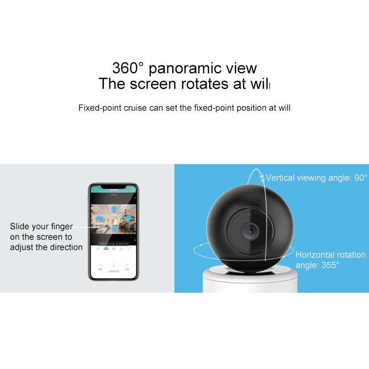 YT46 HD Wireless Indoor Network Shaking Head Camera, Support Motion Detection & Infrared Night Vision & Micro SD Card, EU Plug by bashfashion
