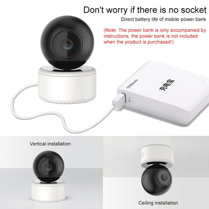 YT46 HD Wireless Indoor Network Shaking Head Camera, Support Motion Detection & Infrared Night Vision & Micro SD Card, EU Plug by bashfashion