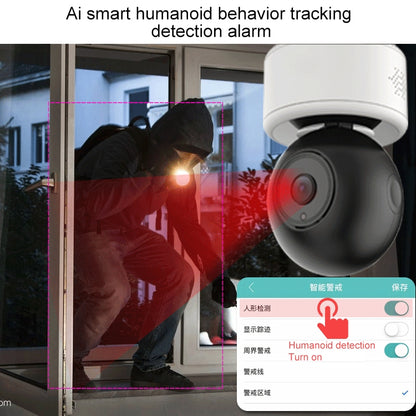 YT46 HD Wireless Indoor Network Shaking Head Camera, Support Motion Detection & Infrared Night Vision & Micro SD Card, AU Plug by bashfashion