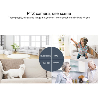 YT47 HD Wireless Indoor Network Shaking Head Camera, Support Motion Detection & Infrared Night Vision & Micro SD Card, UK Plug by bashfashion